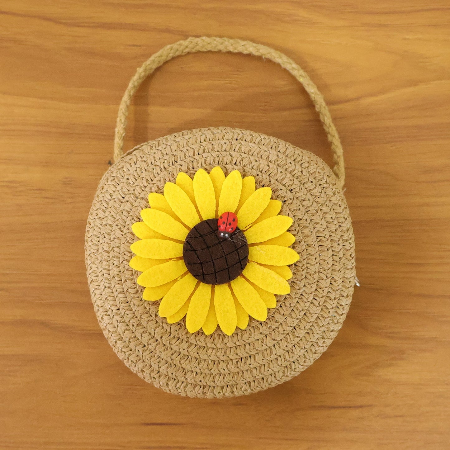 Mini Round Crossbody Purse ā Trendy sunflower design for casual wear