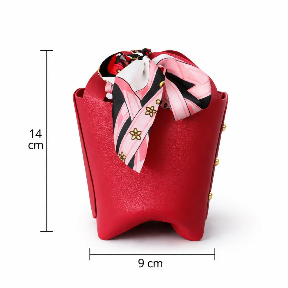 Mini Handbag – Stylish & Compact Design with Scarf Handle