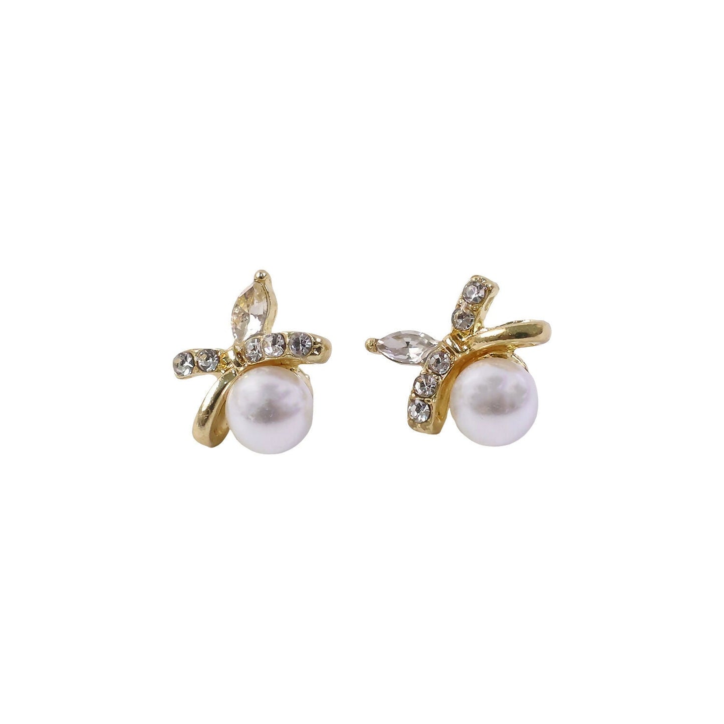 Pearl Butterfly Stud Earrings – Elegant Jewelry for Daily Wear