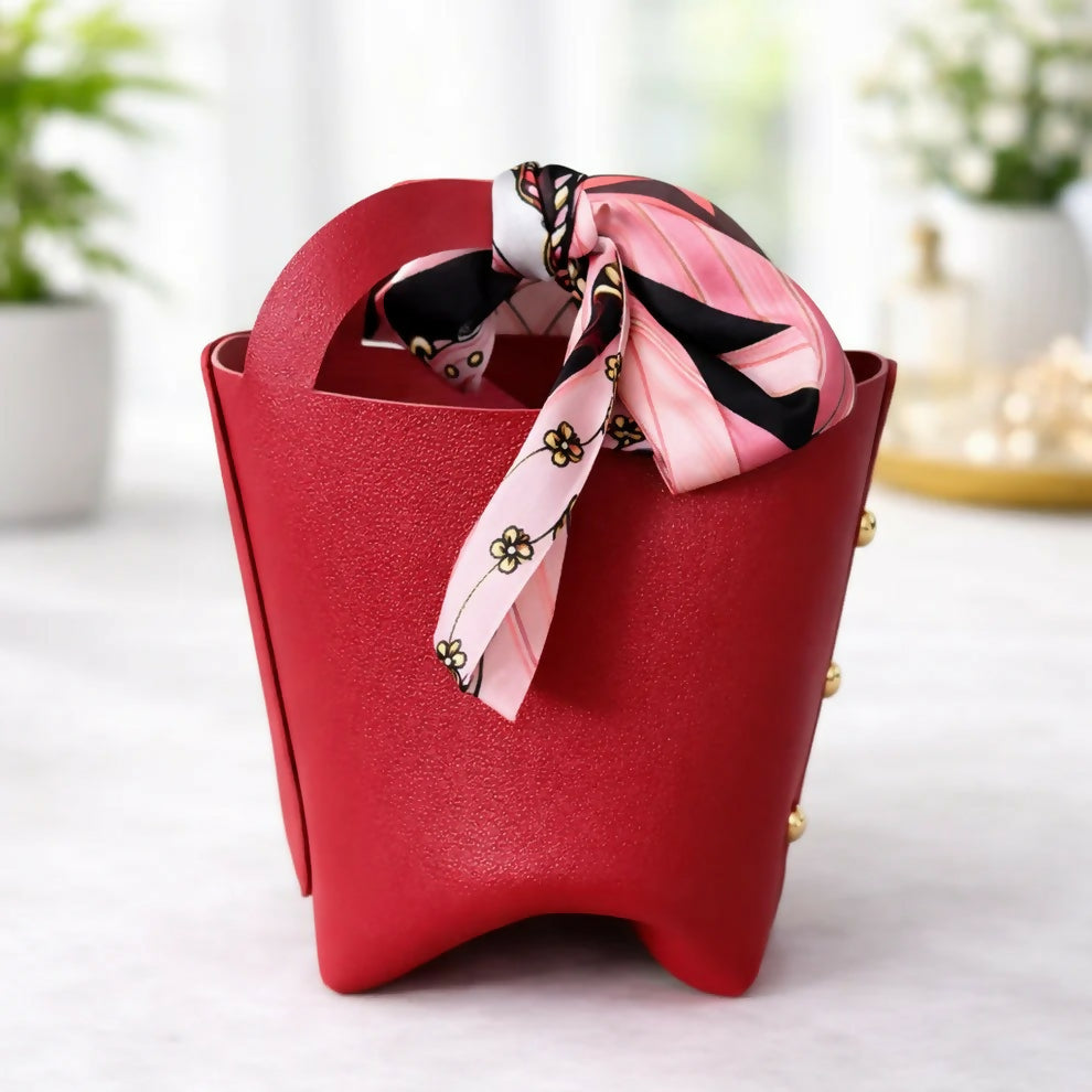 Mini Handbag – Stylish & Compact Design with Scarf Handle