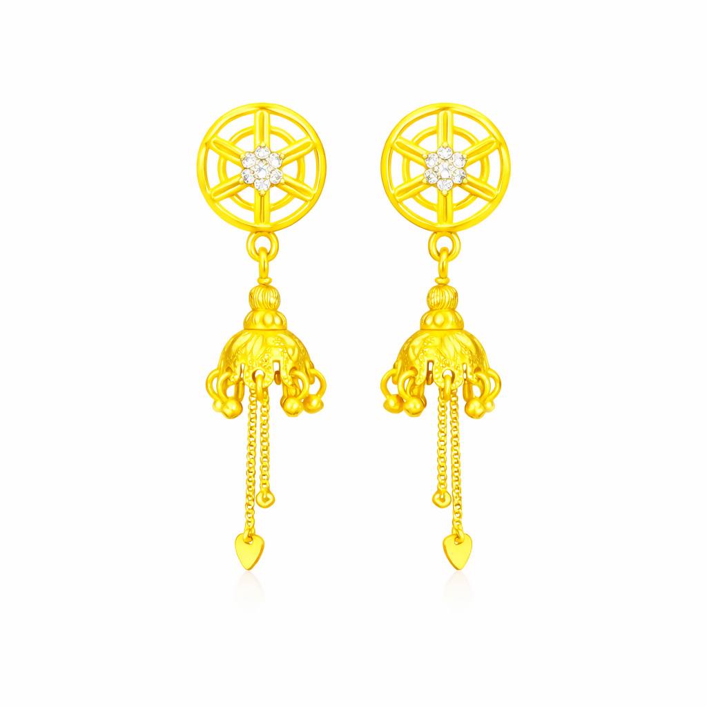 Gold Finish Jhumki Earrings – Elegant Daily Wear Accessories