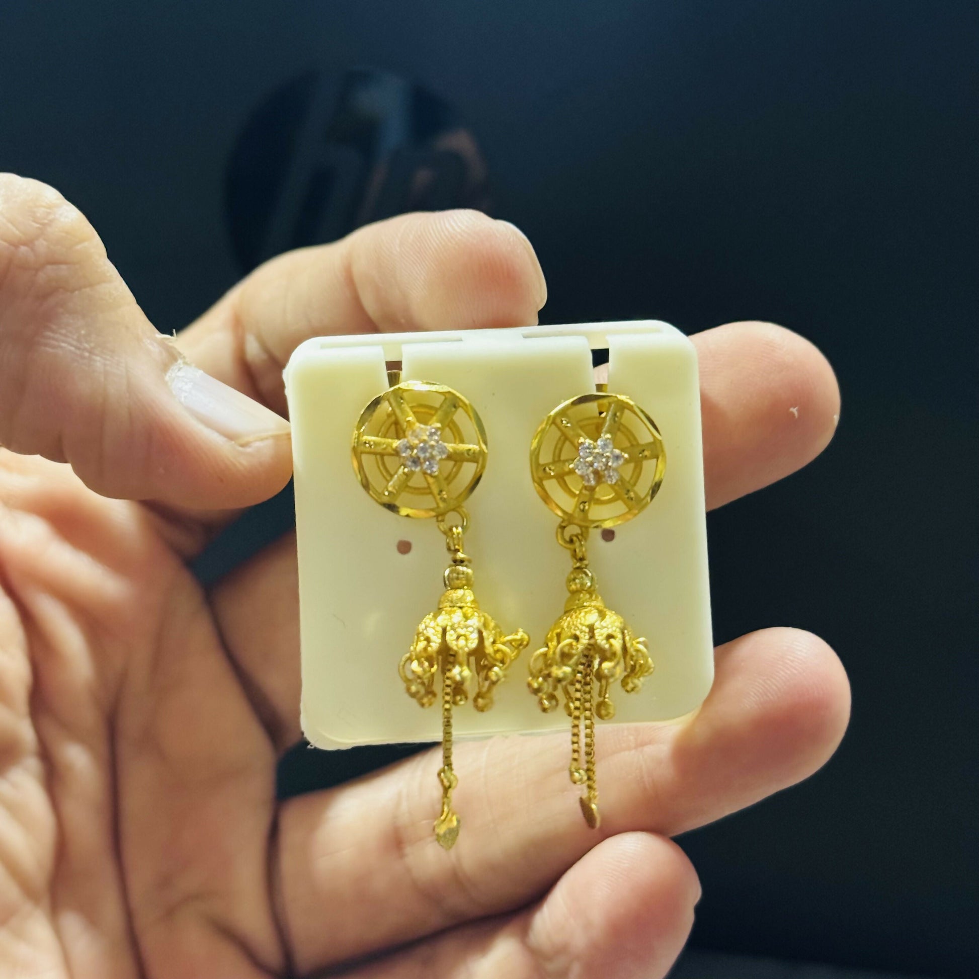 Gold Finish Jhumki Earrings – Elegant Daily Wear Accessories