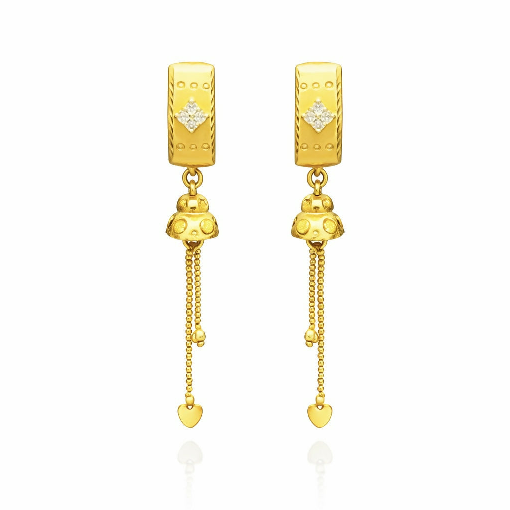 Daily Wear Earrings – Elegant Gold Teardrop Design for Every Occasion