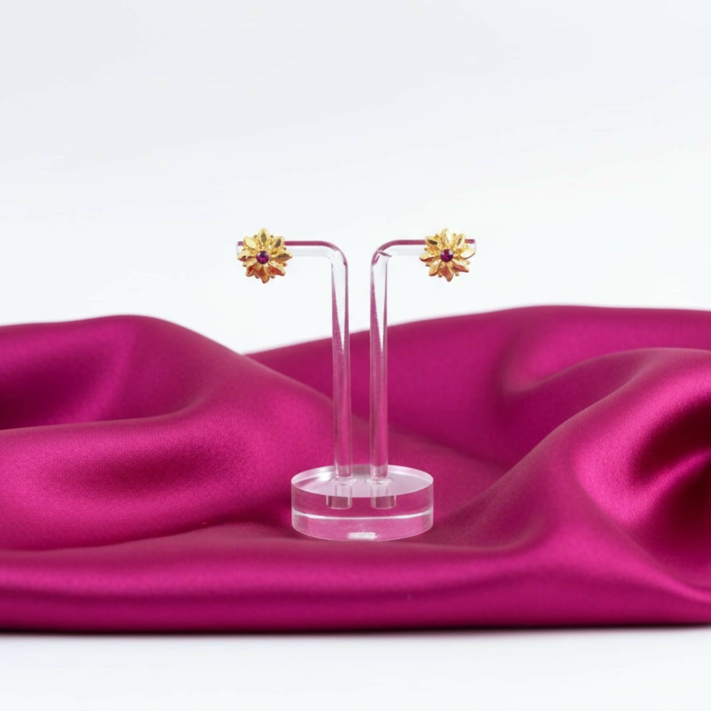 Golden Jhumki Earrings – Lightweight Traditional Indian Jewellery