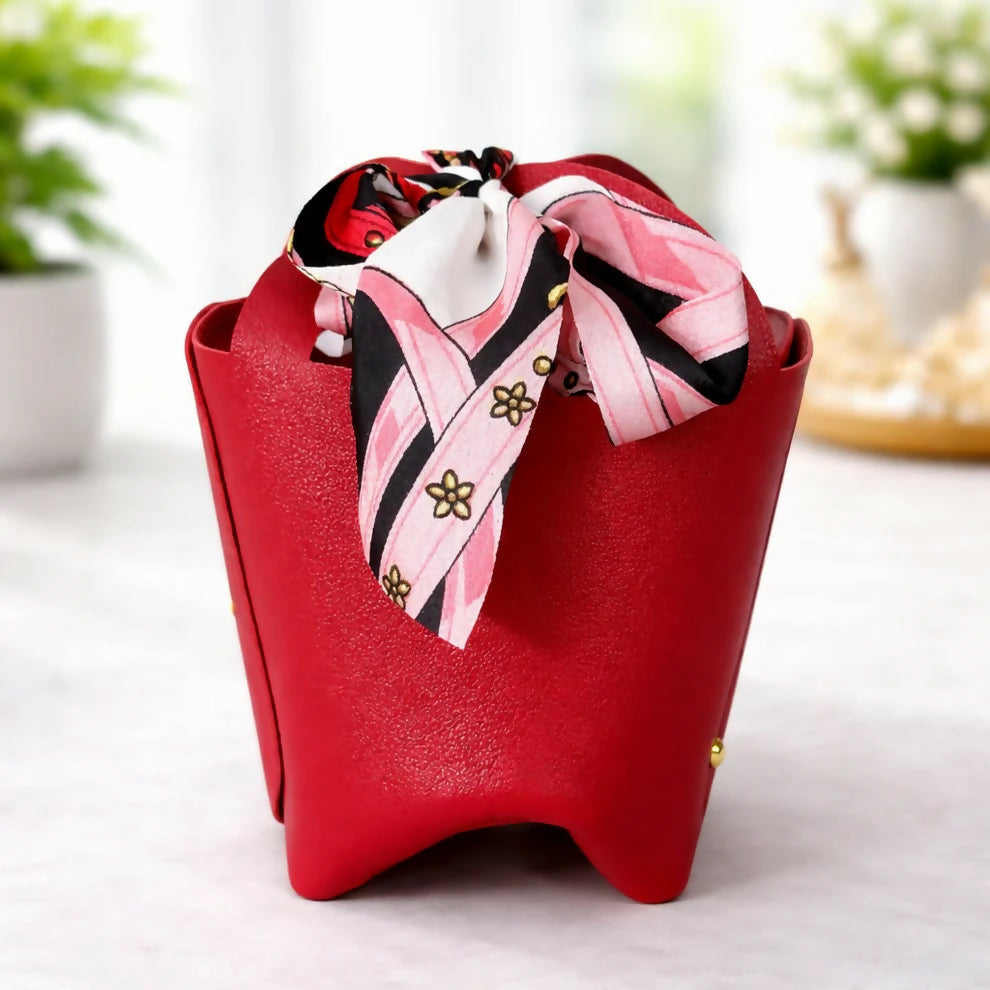 Mini Handbag – Stylish & Compact Design with Scarf Handle