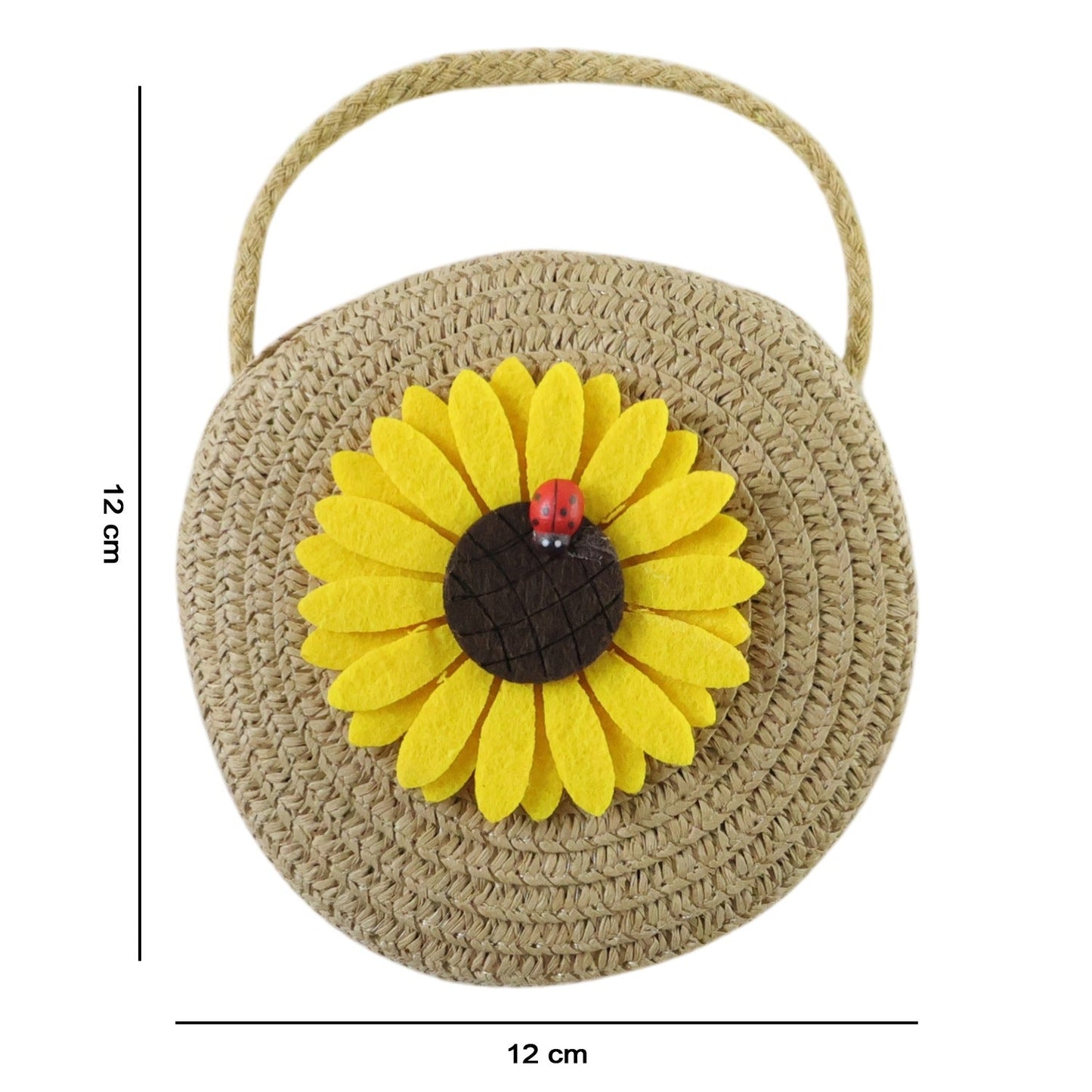 Mini Round Crossbody Purse – Trendy sunflower design for casual wear