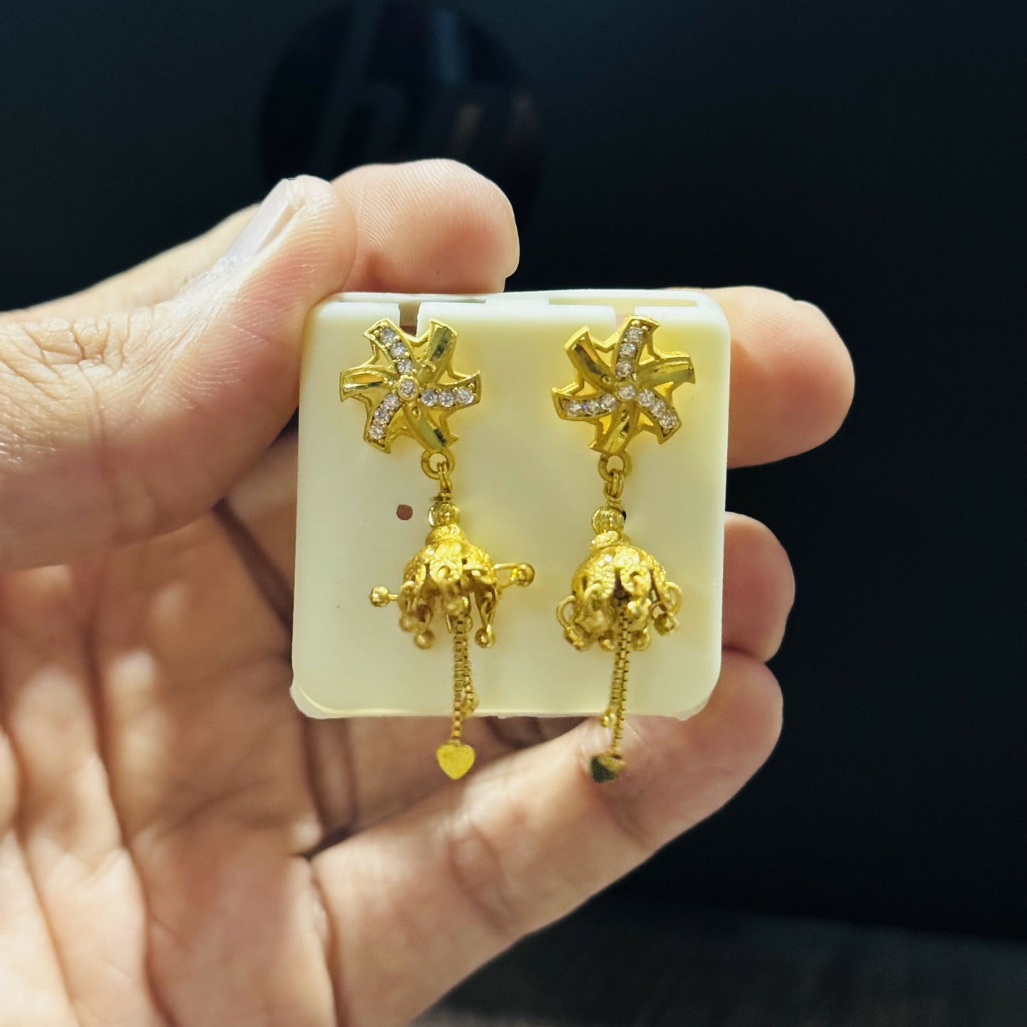Gold Plated Cross Stud Earrings – Elegant Daily Wear Accessory
